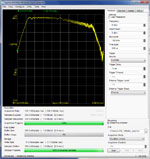 Agilent M9392A soft front panel displaying a streamed 100 MHz linear FM chirp